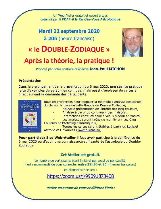 Le « Double Zodiaque » : après la théorie, la pratique !